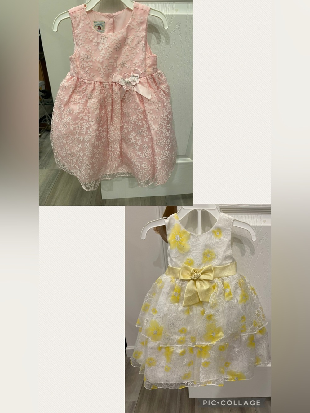 Dell White and Yellow Floral Girls' Dress